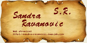 Sandra Ravanović vizit kartica